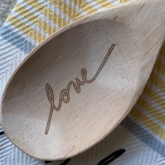 2 LEFT - NEW ED kitchen towel/wooden spoon set kindness - Picture 3 of 6